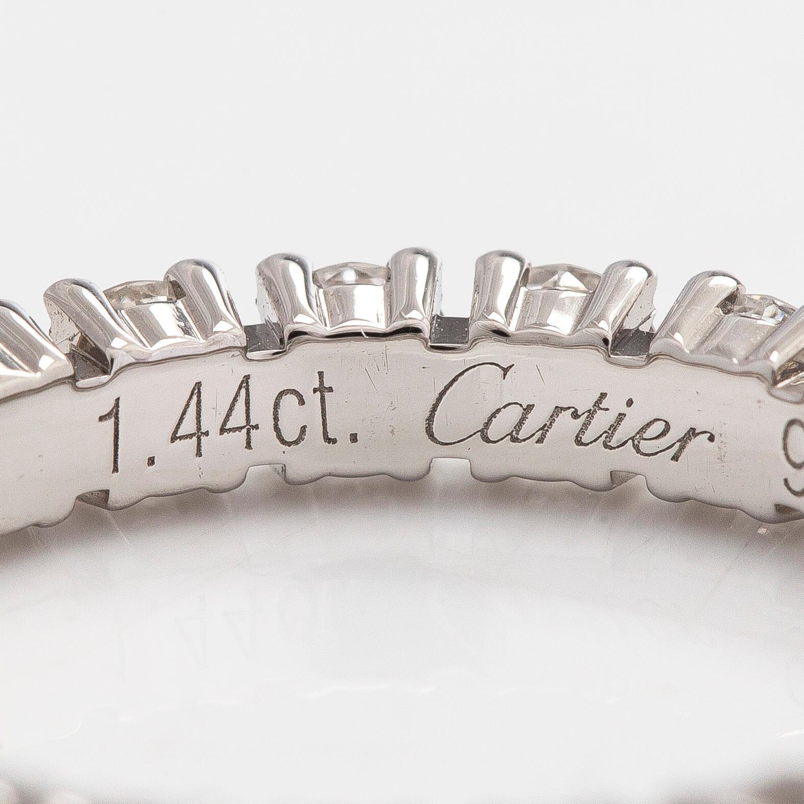 Cartier, a platinum and brilliant-cut diamond eternity ring.