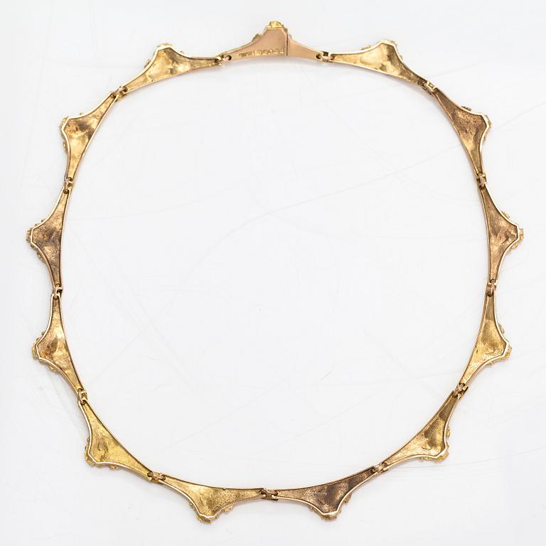 Björn Weckström, Halsband "Golden bridge", 14K guld. Lapponia 1969.