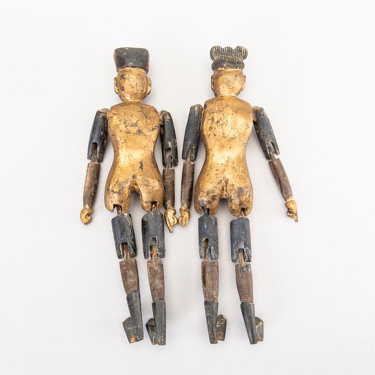 Fertility dolls, 2 pcs, wood, China, early 20th century.