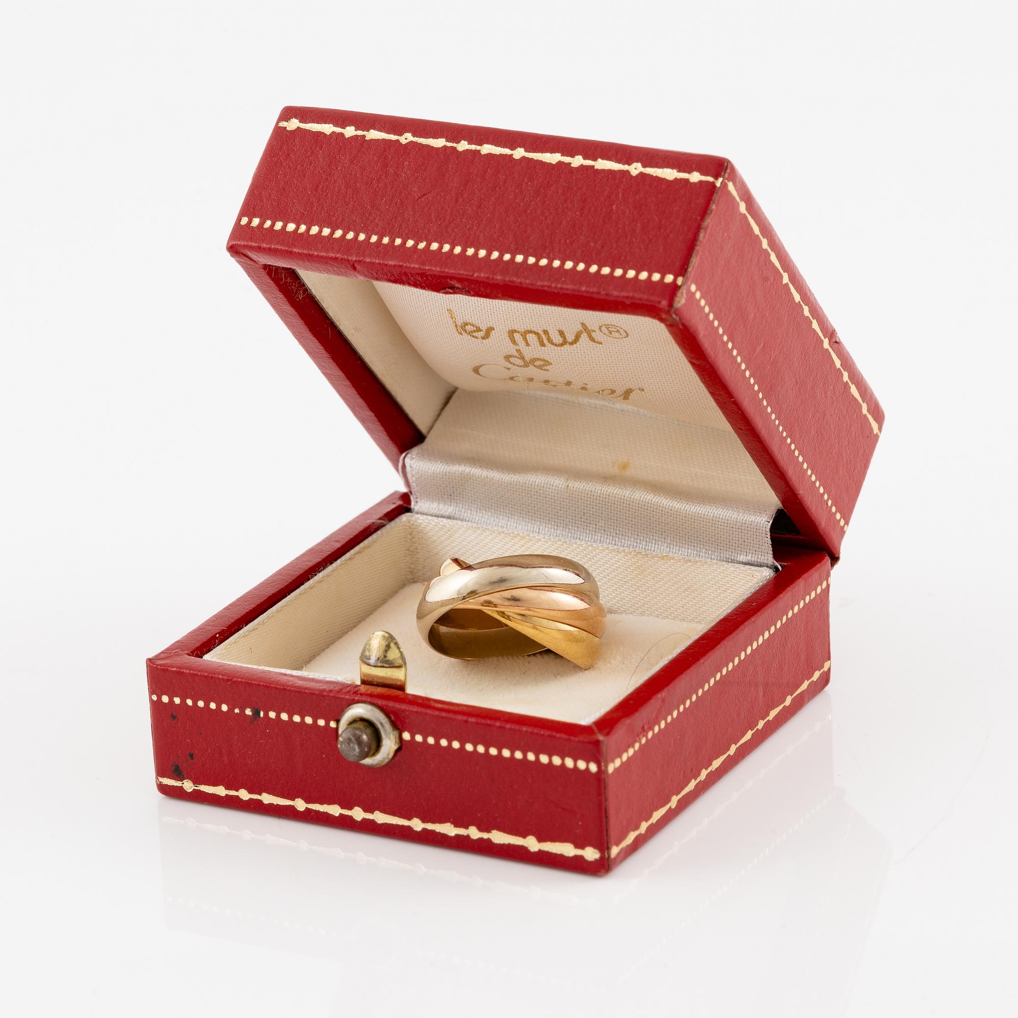 Cartier ring "Trinity" 18K gold in three colours.