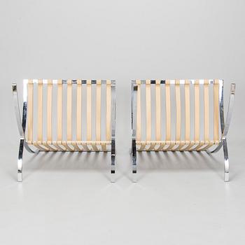 Ludwig Mies van der Rohe, A pair of "Barcelona" armchairs, Knoll.