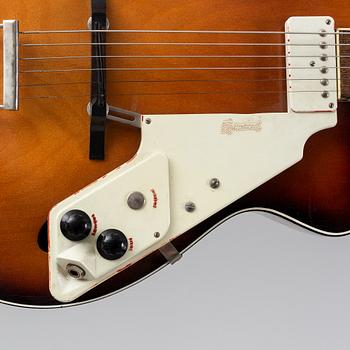 Halvakustiska gitarrer 2 st, Egmond Lucky 7 samt en omärkt.