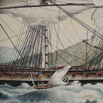 R Freeman, 17th/18th century  The frigate "Dutton" at Dover.