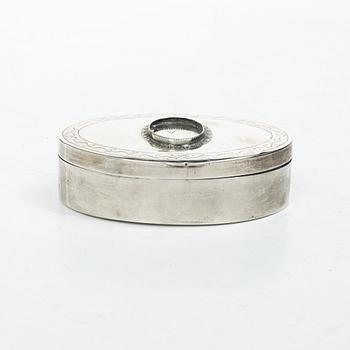 A Swedish silver snuff box, mark of Peter Andreas Thomasson, Karlskrona, 1855.
