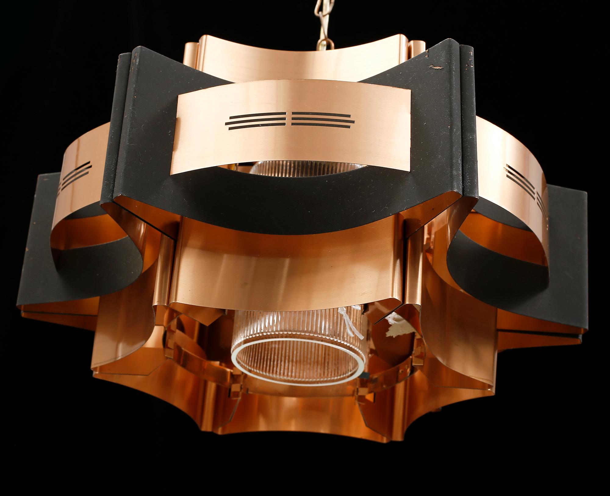 TAKLAMPA, troligen Coronell elektro, Danmark, 1900-talets andra hälft,