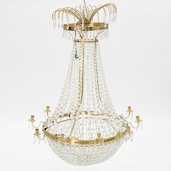 A contemporary Empire style chandelier for 10 candles.