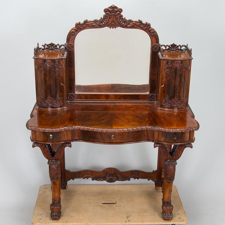 A late 19th century vanity table with stool, Russia.