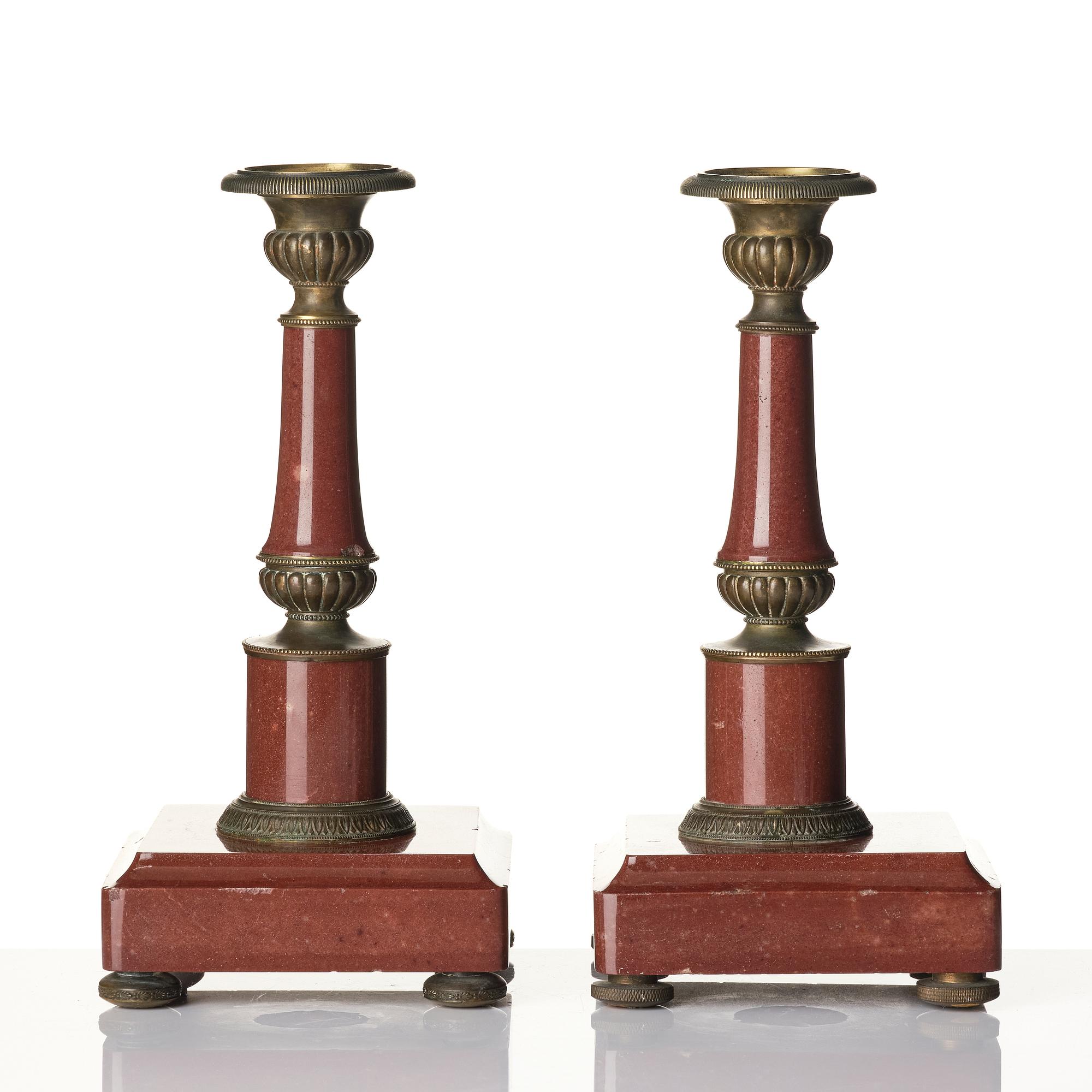 A pair of presumablu russian candlesticks.