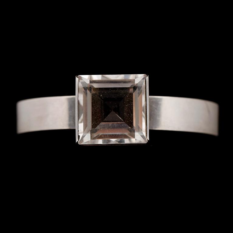 HÄNGE MED KEDJA SAMT ARMRING, silver och bergkristall, GD & Co, 1969.