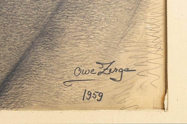 OWE ZERGE, a signed and dated drawing.