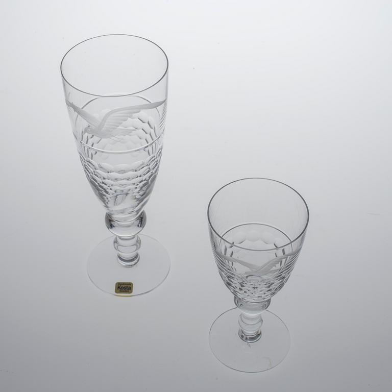 SERVISGLAS, 8 stycken, Kosta.