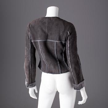 A Chanel Identification sheepskin jacket, French size 40.