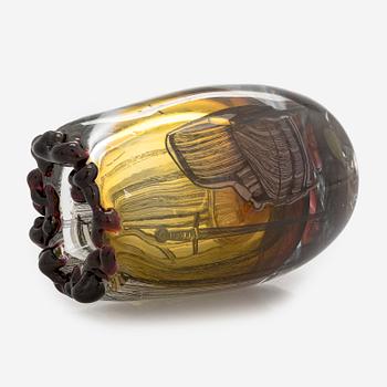 Sini Majuri, a glass sculture 'Iron and love'. Signed Sini Majuri 2023.