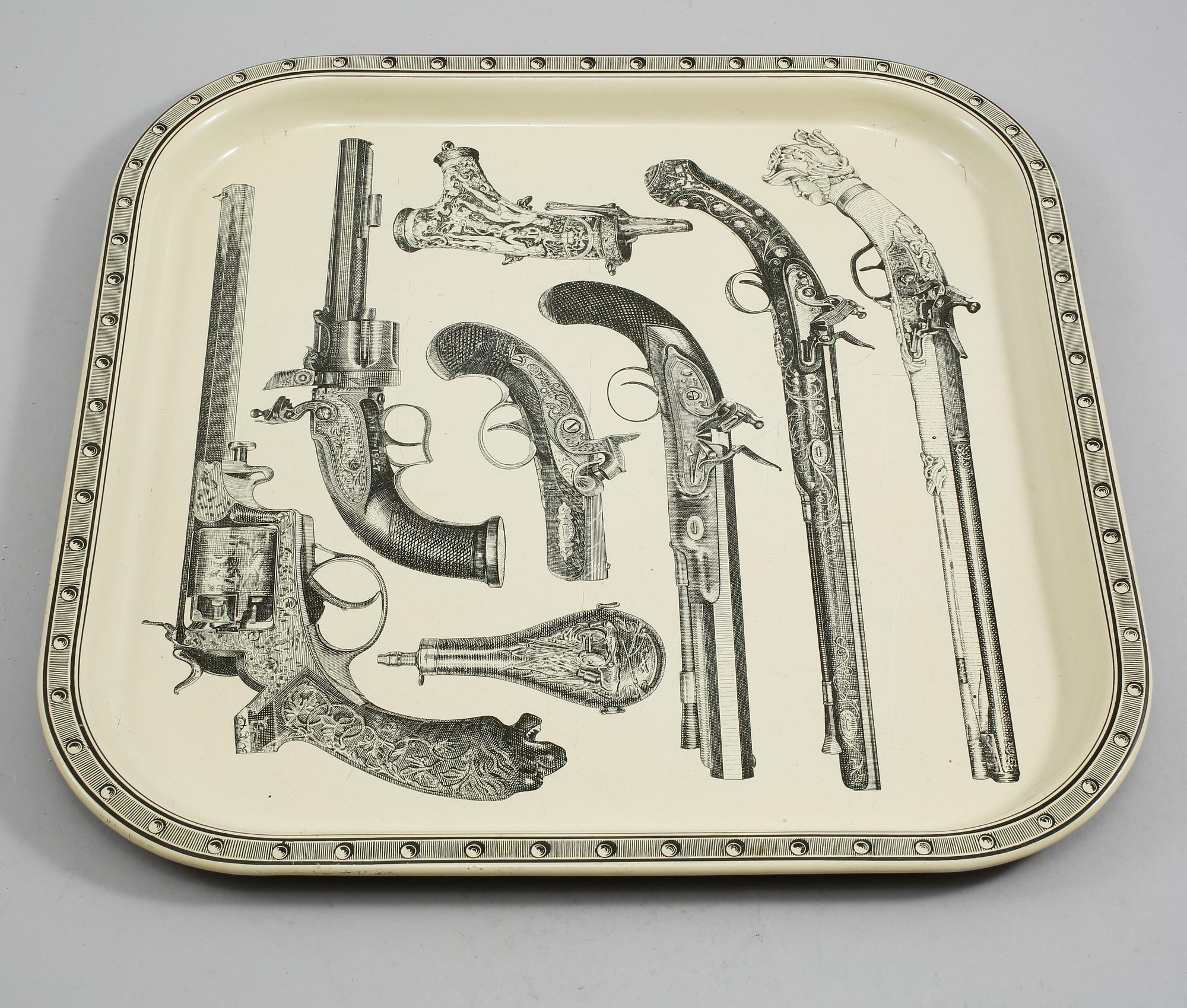 BRICKA, plåt, Piero Fornasetti, Italien, omkring 1900-talets mitt.