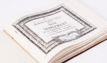 BÖCKER, 2 vol, bla "Tabulae Historico Genealogicae...Geschlechts-Tabellen.." J. Stridbeck, Augsburg troligen 1600/1700-tal.
