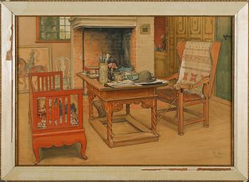 Carl Larsson · CARL LARSSON, efter, färglitografi, utgiven av Idun, Stockholm, signerad i trycket.