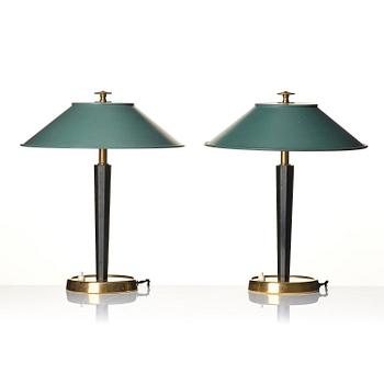 Bertil Brisborg, a pair of table lamps model "30950", Nordiska Kompaniet, 1940s.