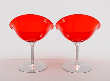 STOLAR, 1 par, "Eros", Philippe Starck för Kartell, Italien, 1900-/2000-tal.