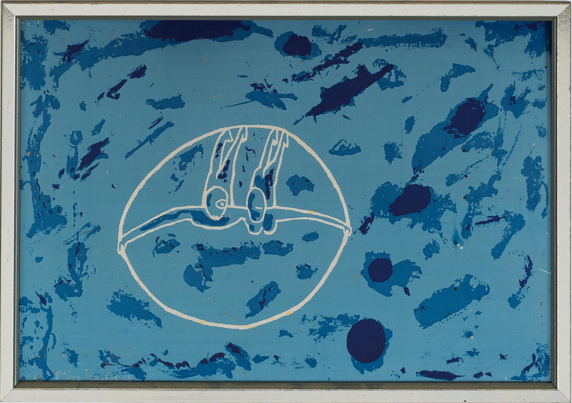 HANS VIKSTEN, Multiple on plate, signed 89/100. Dated -68.