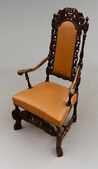 KARMSTOL, barock, 1700-tal.