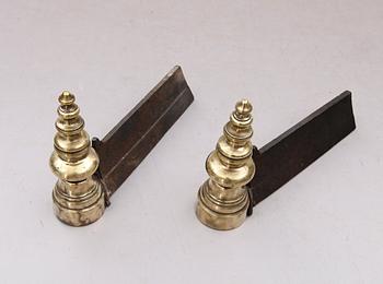 ELDHUNDAR, 1 par, gjutjärn och mässing, 1800-/1900-tal.