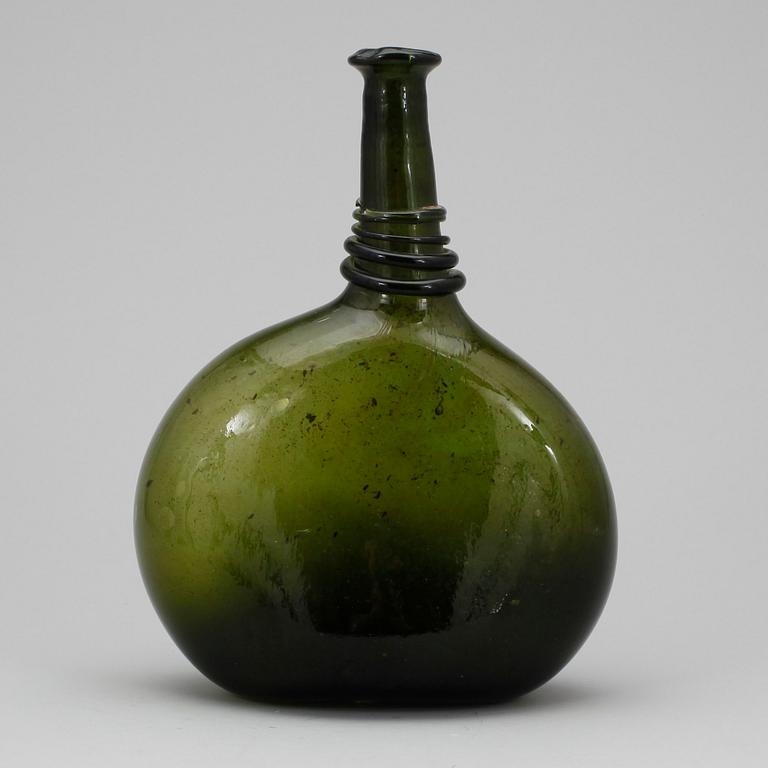 FLASKA, glas, troligen 1700-tal.