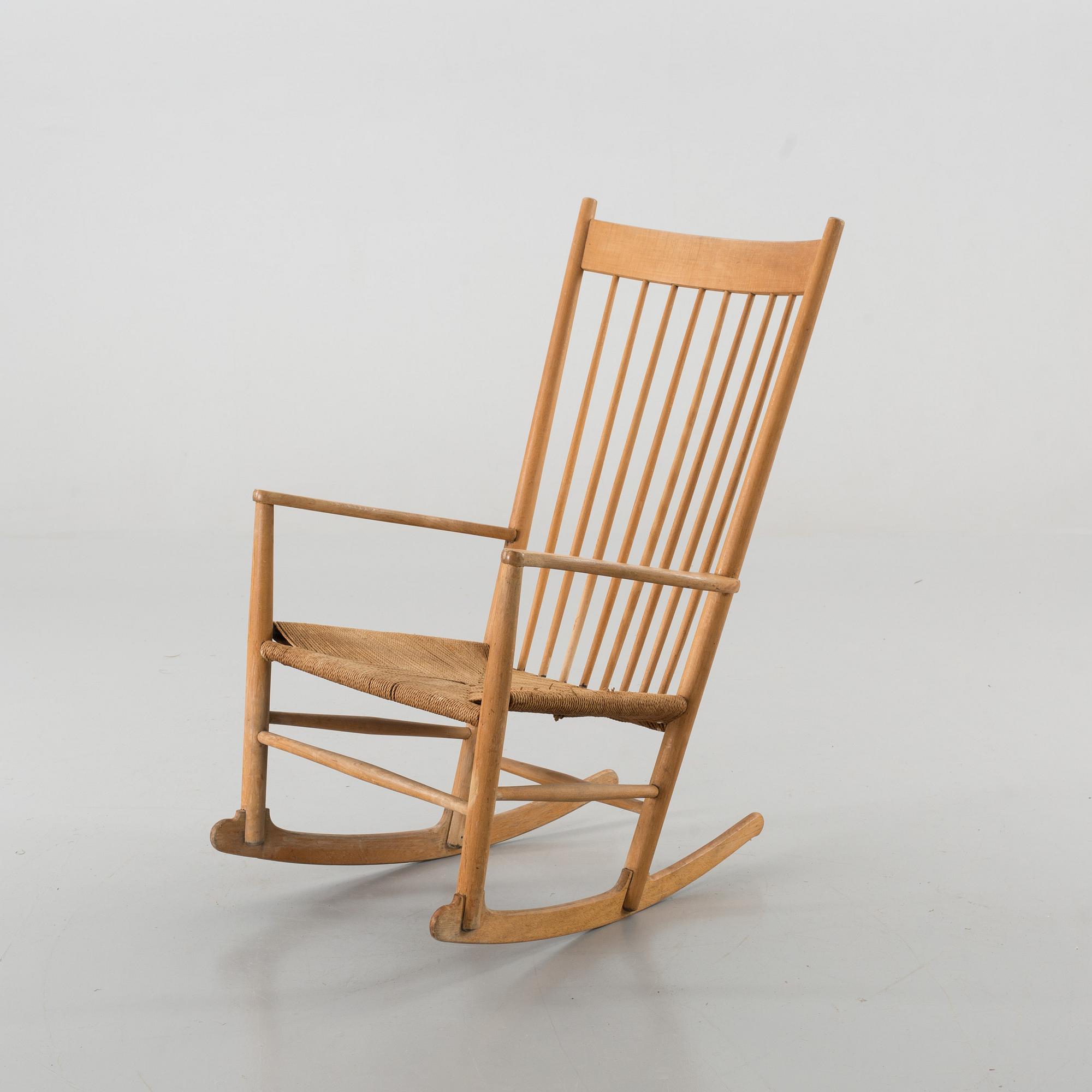 HANS J. WEGNER, gungstol, "J16", F.D.B. Møbler, Danmark.