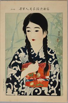 Ito Shinsui, 'Beauty and Fireflies' and 'Beauty with a Flower'.