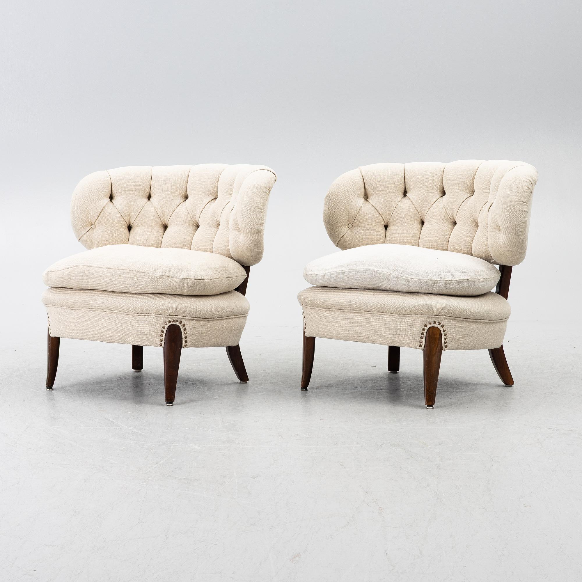 Otto Schulz, fåtöljer, ett par, Jio Möbler, 1900-talets andra hälft.