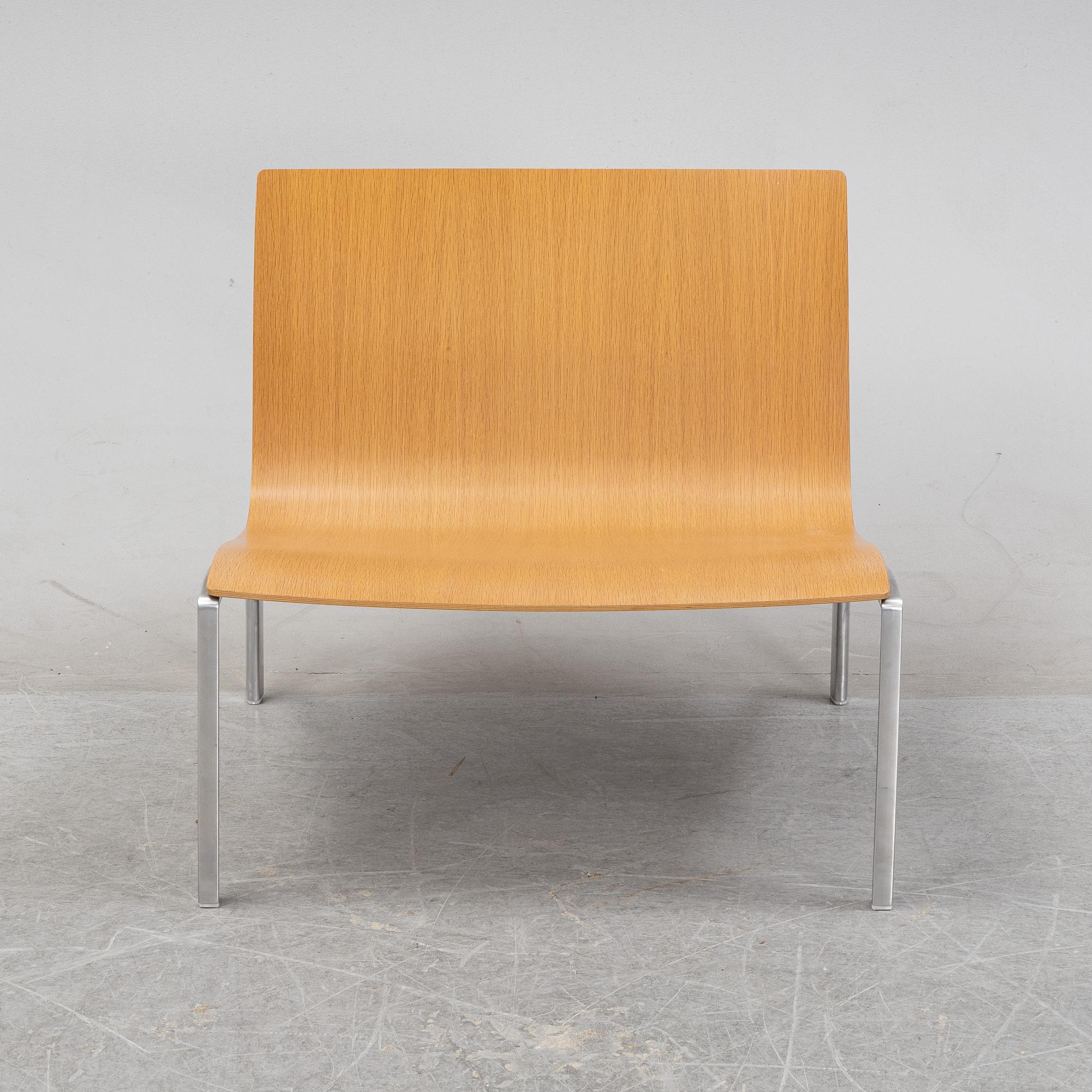 Fritz Hansen, an oak and aluminium model 'PL200' easy chair, Fritz Hansen, Denmark 2007.