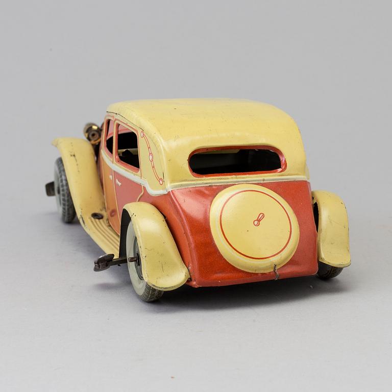 A German tin toy car, 1930's.