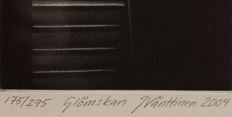 JUKKA VÄNTTINEN, mezzotint, signerad och daterad 2004, numrerad 175/295.