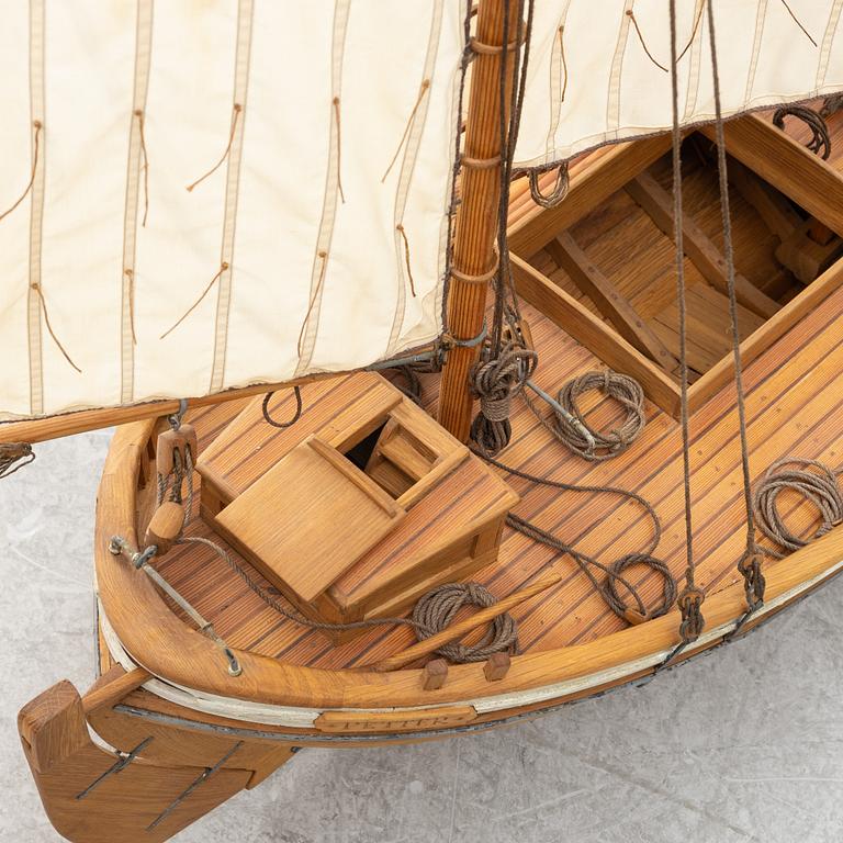 Modell av galeasen "Petter" av Orust, Lars Herngren 1990-tal.