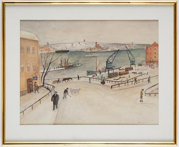 Eric Hallström, View of Skeppsholmen.