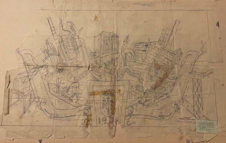 Erik Chambert, a cabinet/sideboard, Chamberts Möbelfabrik, Sweden 1930-40s.
