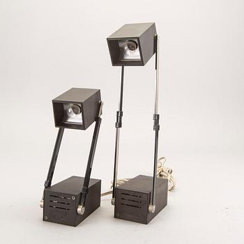 Bent Gantzel Boysen, a pair of wall/table lamps for Louis Poulsen Denmark later part of the 20th century.