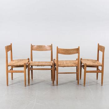 FOUR CHAIRS, "CH 36", Hans J Wegner, Denmark, 20th century 2nd half.