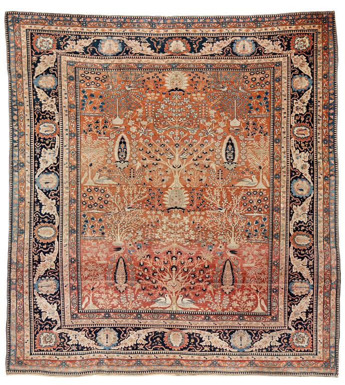 Matta, antik, Keshan, sk Motachem, ca 266 x 248 cm.