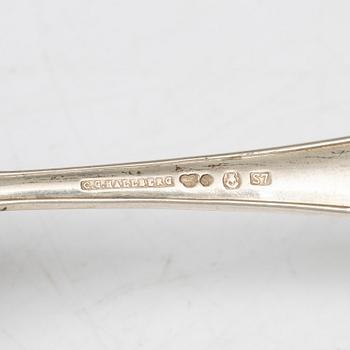 A 110 piece silver cutlery service, "Svensk spets", mostly CG Hallberg, first half of the 20th Century.