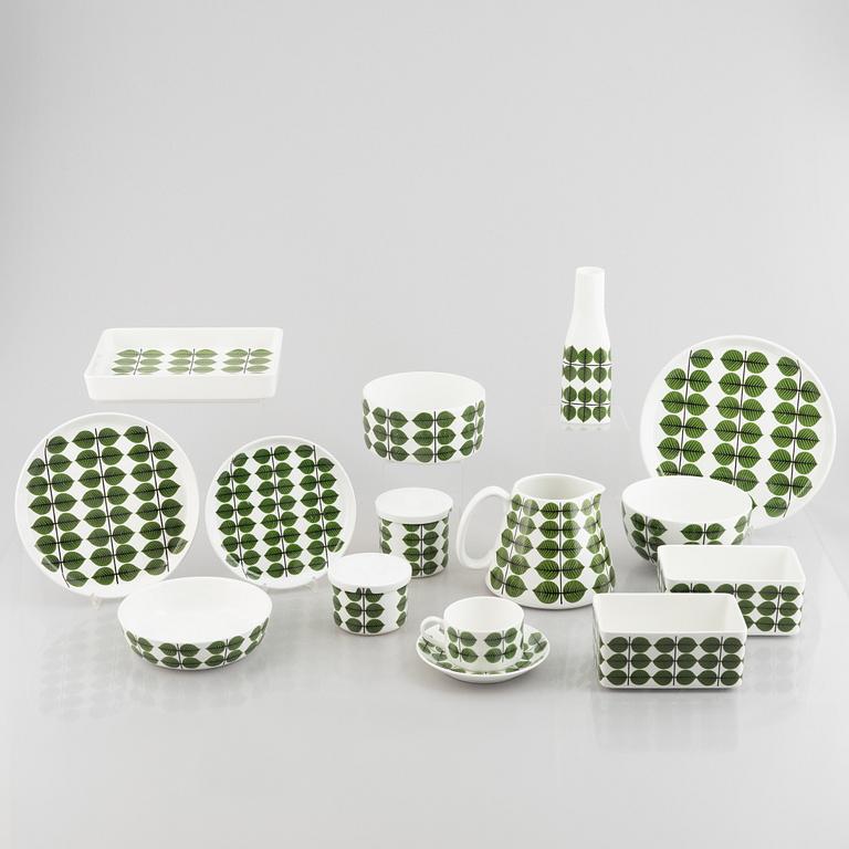 Stig Lindberg, servis, 50 delar, flintgods, "Berså", Gustavsberg, 1900-talets senare del.