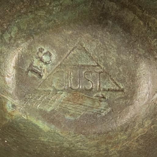 Just Andersen, Candle holders, two pairs, Denmark, first half of the 20th century.