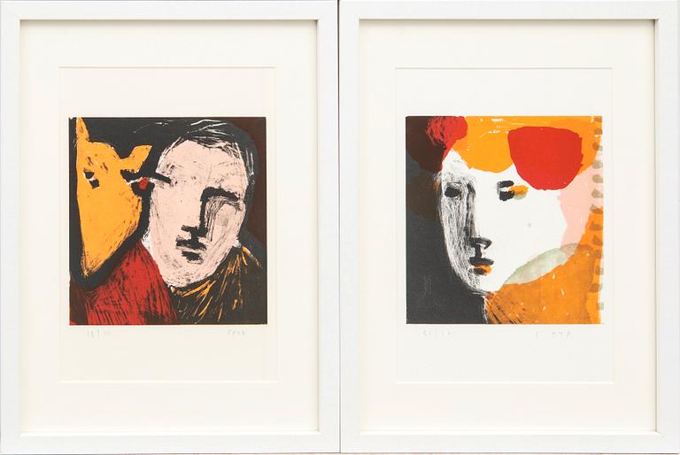 Camilla Pyk, a set of four lithographs signed and numbered.