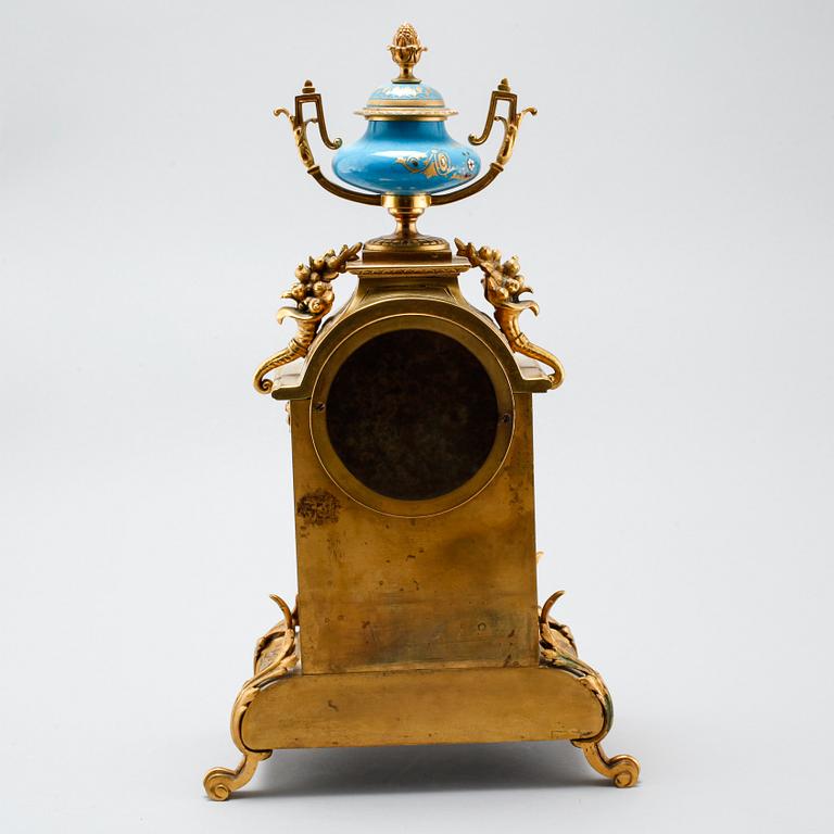 A 19th century mantle piece clock in Louis XVI-style.