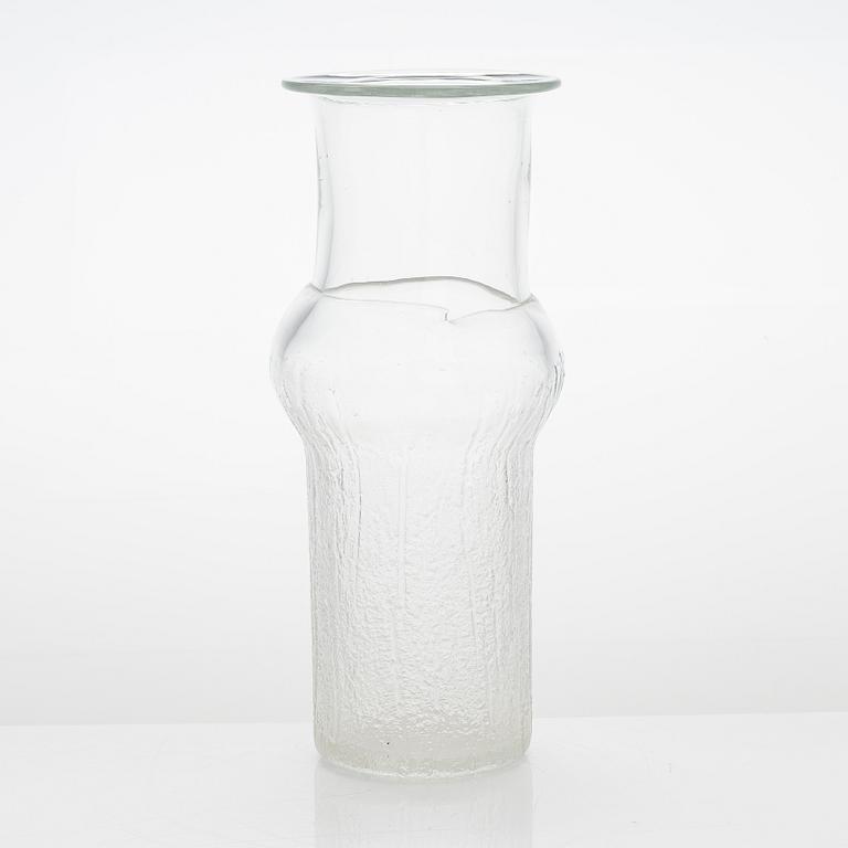 Timo Sarpaneva, a glass vase, signed TS.