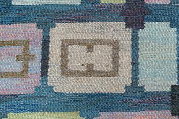 Judith Johansson, a carpet, "Spise hall", flat weave, ca 293,5 x 225 cm, signed JJ.