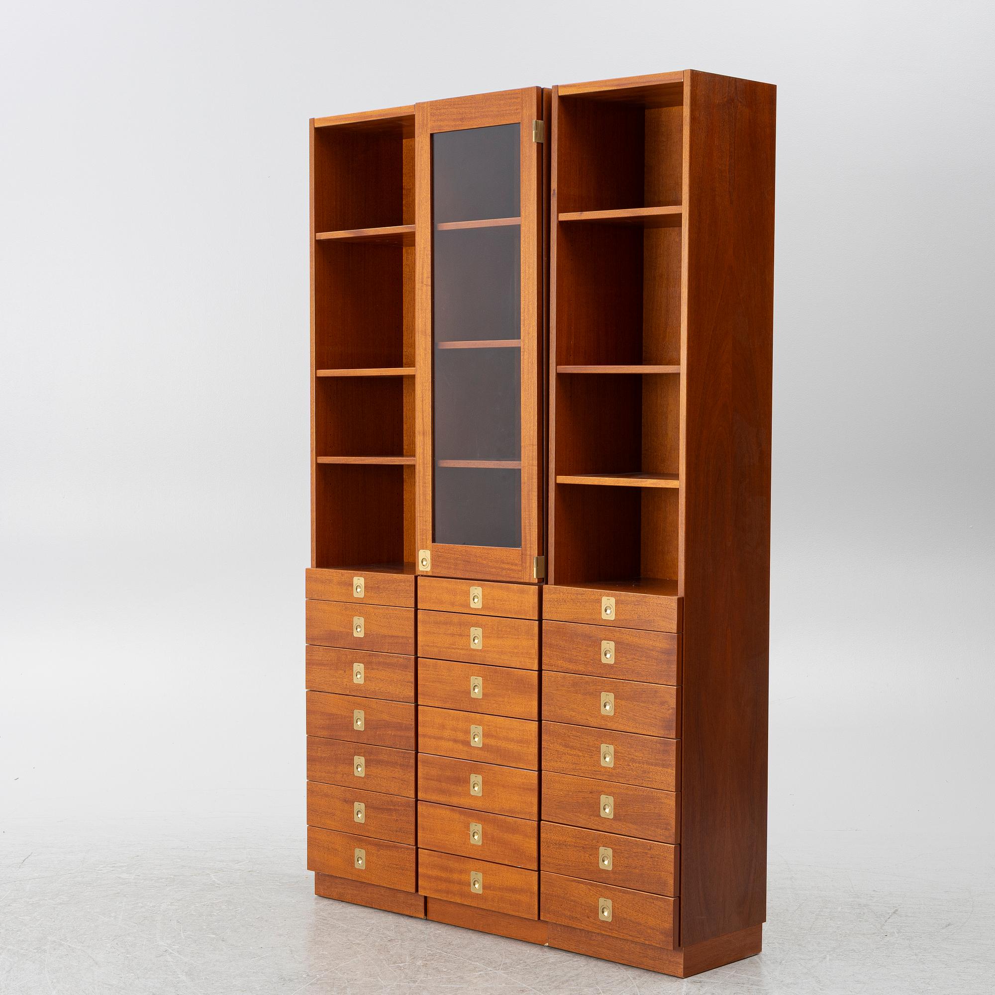 Göran Malmvall, three bookcases with drawers, 'KA72', Karl Andersson & Söner, Husqvarna.