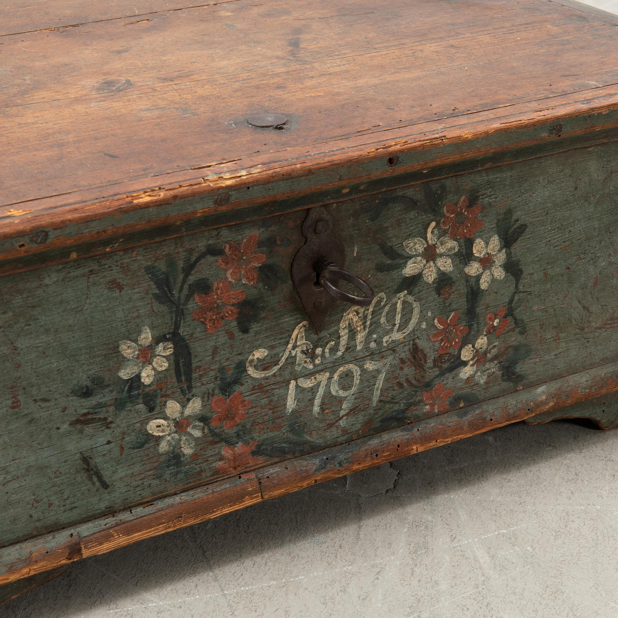Traveling chest dated 1797.