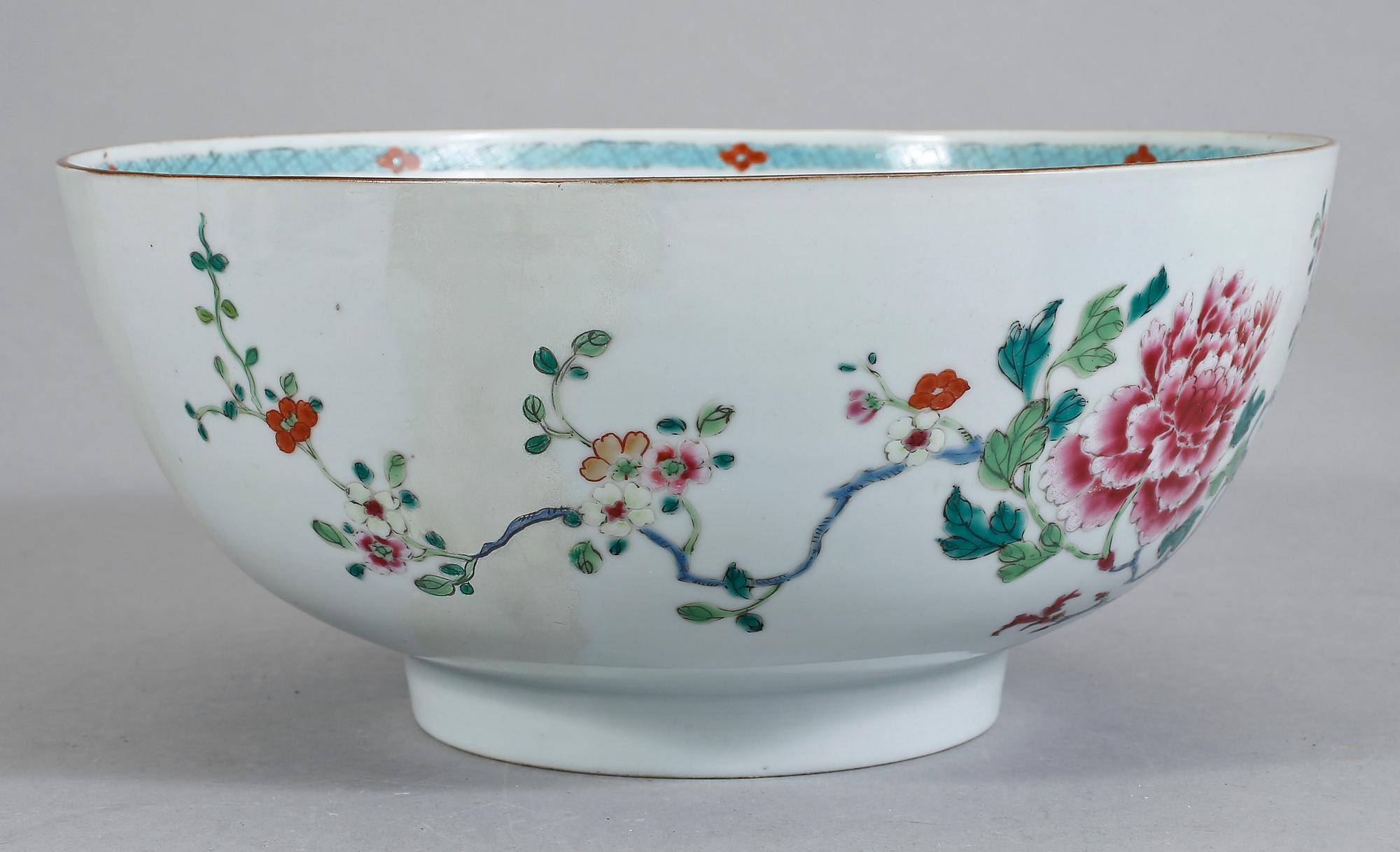 BÅLSKÅL, porslin, Kina, Qianlong (1736-95).