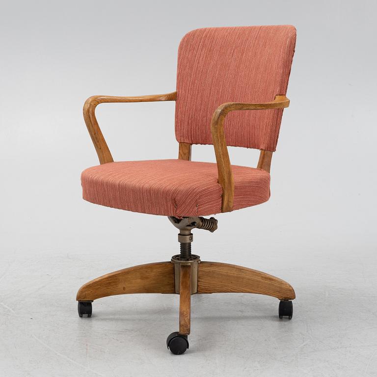 A Swedish Modern mid 20th century office chair.