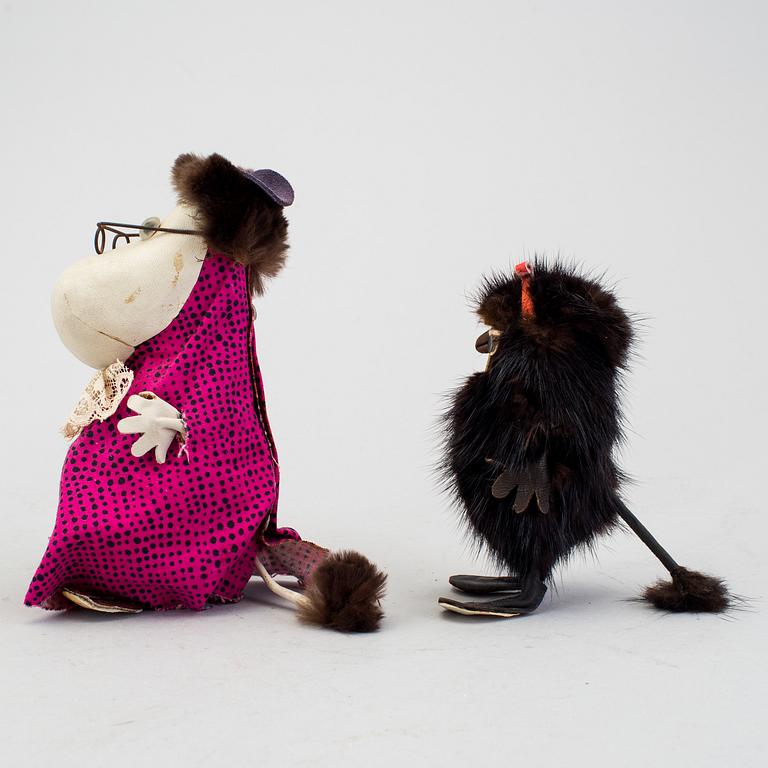 2 Moomin charachters from "Stinky" & "Hemulen" Atelier Fauni, 1950/60s.